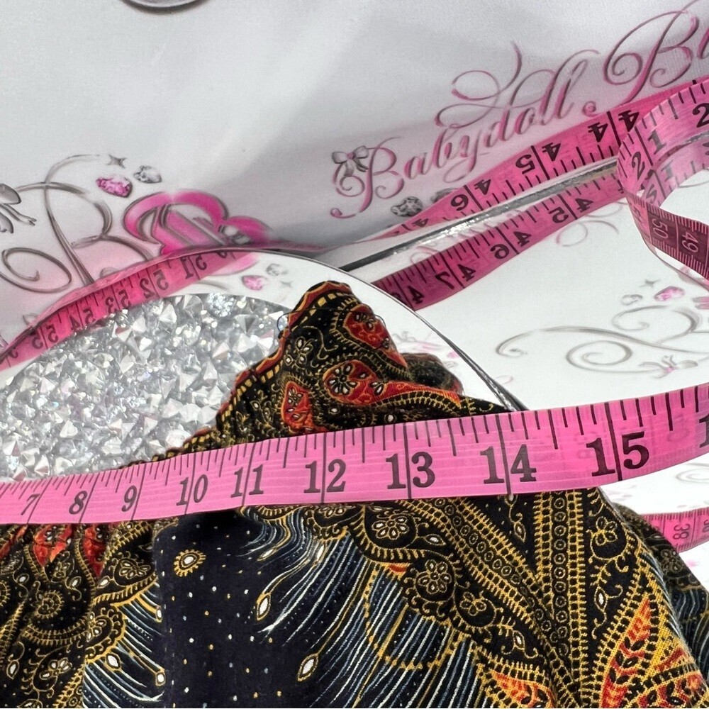 Pants wide leg flowy flare Thailand Bohemian Wide-Leg Pants with Paisley Print - Picture 13 of 14
